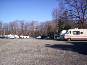Boats and RVs stored at Cedar Knoll